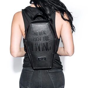 Black Coffin-Shaped Backpack